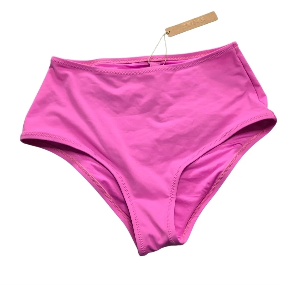 SKIMS RECYCLED SWIM FULL BRIEF BIKINI BOTTOM PANTY SWIMWEAR NEON ORCHID XSMALL